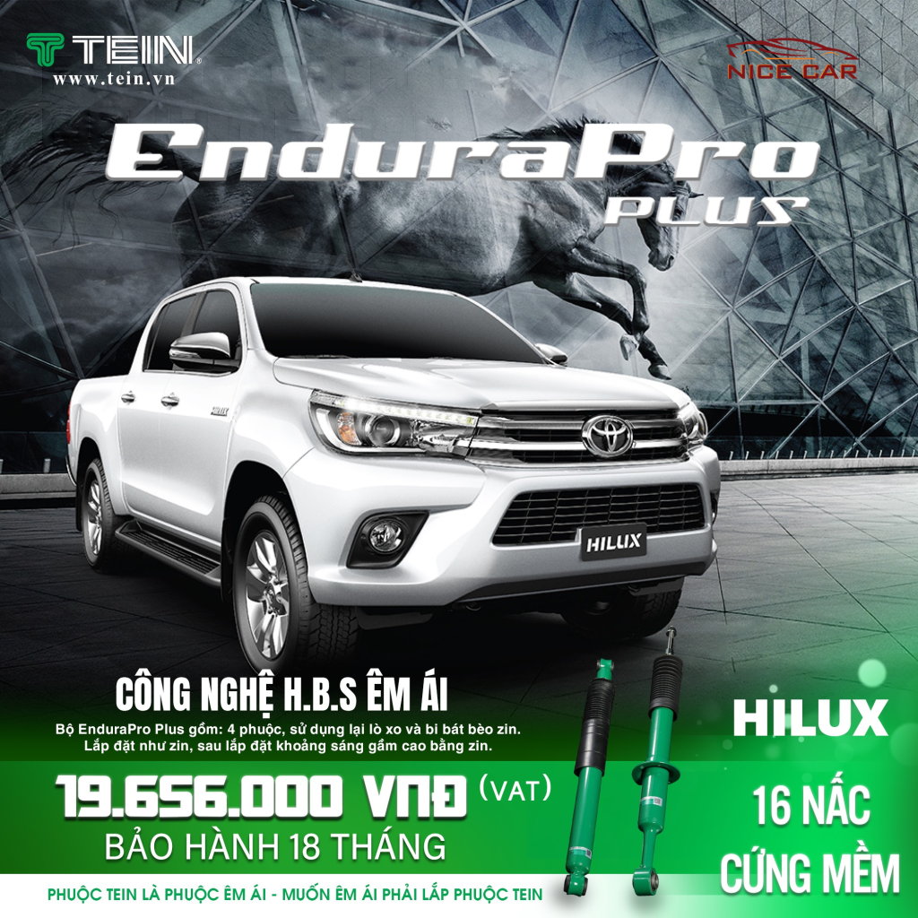 Nâng Cấp Phuộc Nhún Tein Cho xe Hilux
