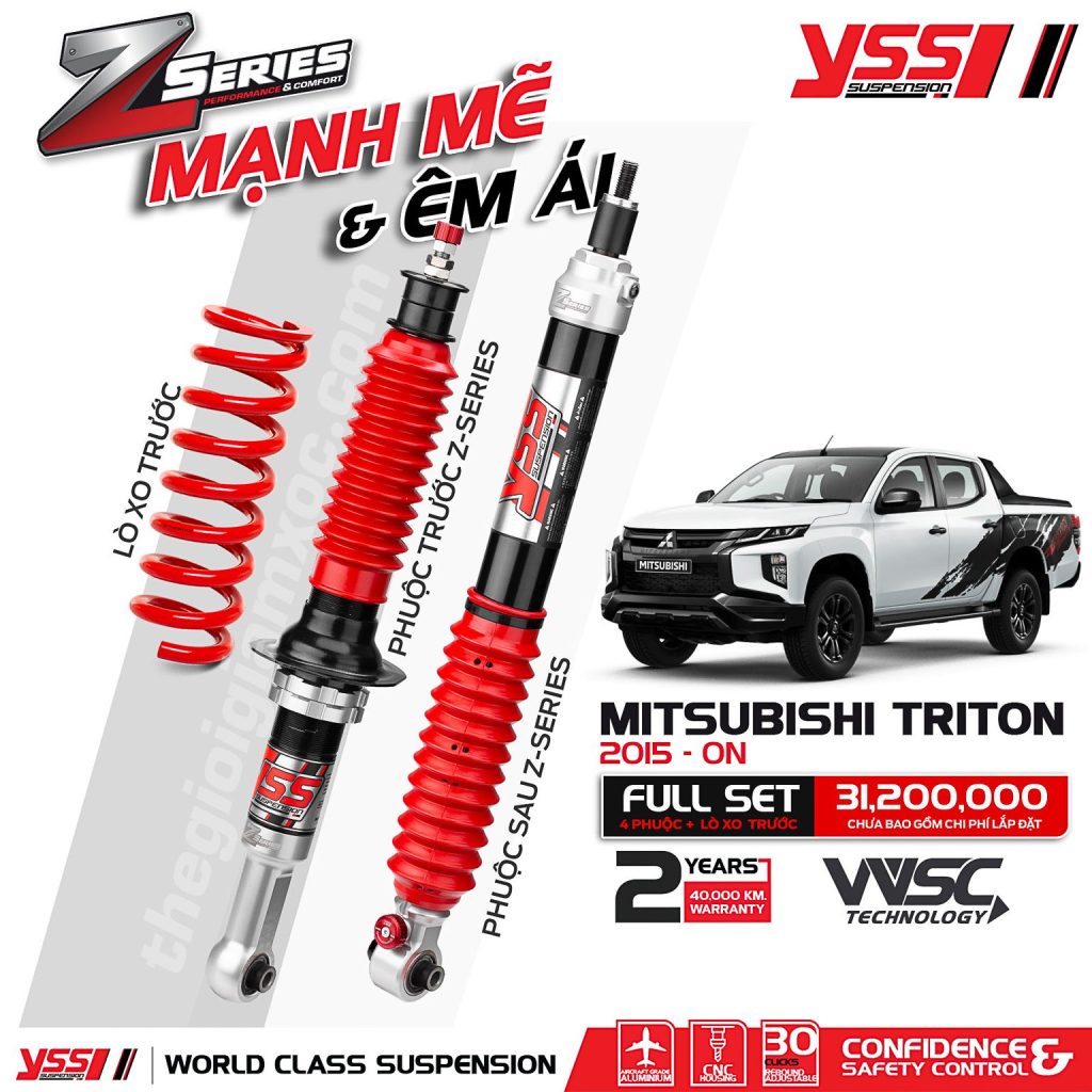 Phuộc yss cho xe mitsubishi triton